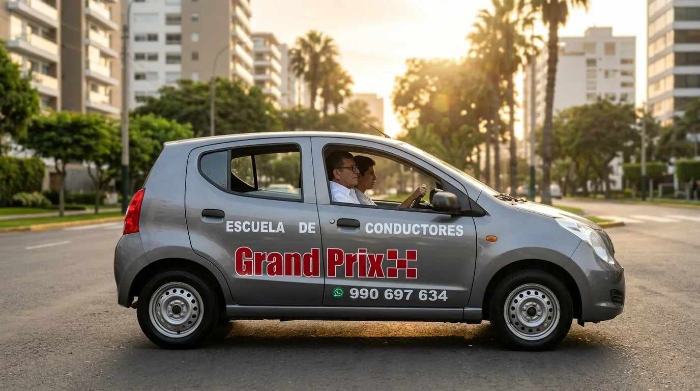 Auto de Grand Prix rumbo al examen práctico